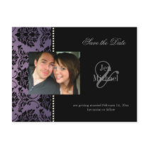 Damask Save the Date Photo postcards,