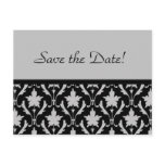 Damask Save the Date Postcard