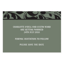 damask silver; save the date