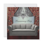 Damask Sofa Chandelier Housewarming Party