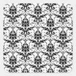 Damask Square Stickers