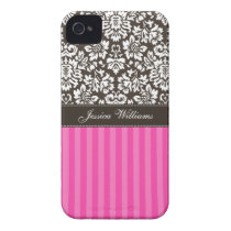 Damask & Stripes Iphone 4 Case