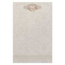 Damask  Swan Elegance Stationery Paper