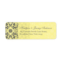 Damask Swirls Lace Butter Custom Label