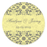 Damask Swirls Lace Butter Gift Favor Label Sticker