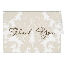 Damask Thank you notes Cards