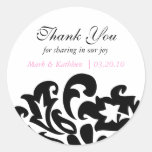 damask thank you sticker