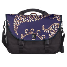 Damask vintage paisley girly floral chic pattern laptop computer bag