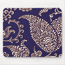 Damask vintage paisley girly floral chic pattern mouse pads