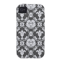 Damask vintage paisley wallpaper floral pattern 4S iPhone 4 Covers