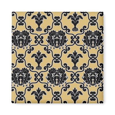 Damask vintage paisley wallpaper floral pattern magnet by iBella