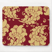 Damask vintage paisley wallpaper floral pattern mousepad