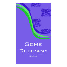 Damask Wave Collection (Blue) Business Card Templates