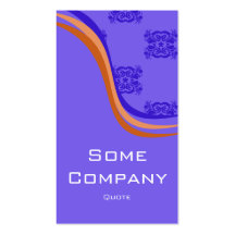 Damask Wave Collection (Blue) Business Card Template