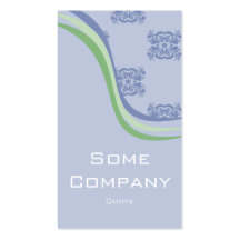 Damask Wave Collection (Blue) Business Card Templates