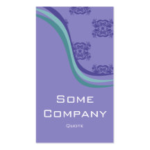 Damask Wave Collection (Blue) Business Card Template