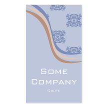 Damask Wave Collection (Blue) Business Card