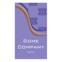 Damask Wave Collection (Blue) Business Card Template