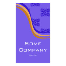 Damask Wave Collection (Blue) Business Card