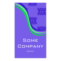Damask Wave Collection (Blue) Business Cards