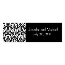 Damask Wedding Favour Gift Tags Business Card