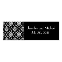Damask Wedding Favour Gift Tags Business Cards