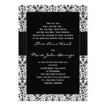Damask Wedding Invitation Template
