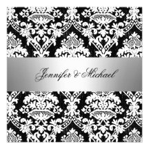 Damask Wedding Party Invitation