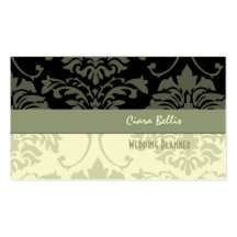 Damask, wedding planners business cards