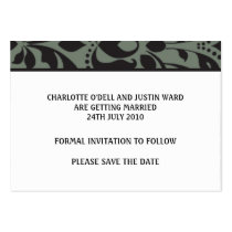 damask white; save the date