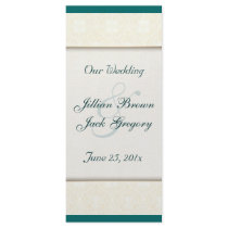 Damask White WEDDING Program