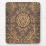 Damask Wildflowers, BOOK COVER in Brown & Gold Mousepads