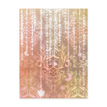 Damask Wildflowers, MADAM VALESKA in Orange Postcards