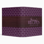 Damask with Plum Ribbon Recipe Binder