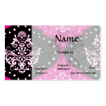 damassé blanche noire rose magent de henné modèle de carte de visite