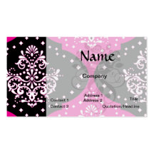 damassé blanche noire rose magent de henné modèle de carte de visite