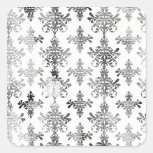 damassé complexe blanche noire affligée autocollants
