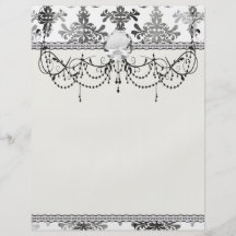 damassé complexe blanche noire affligée prospectus avec motif