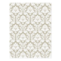 Damassé de beige de toile de jute carte postale