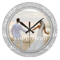 Damassé de personnaliser votre horloge de photo horloges murales