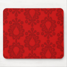 damassé de rouge de deux tons tapis de souris
