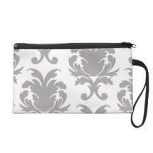 damassé du baroque de blanc gris dragonne