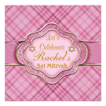 Damassé ÉLÉGANTE de PLAID ROSE d'INVITATIONS de ba