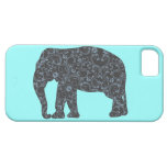 Damassé élégante d'éléphant Girly Étui iPhone 5