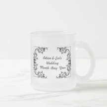 DAMASSÉ FLORALE de tasse-CRU givrée de coffe