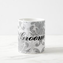 damassé noire et blanche élégante tasse
