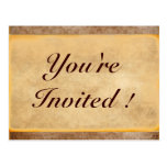 Damassé vintage vous êtes invités ! Cartes postale