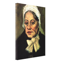 Dame âgée avec le casquette blanc la sage-femme pa impressions sur toile