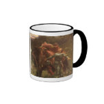 Dame de belle de La sans Merci, Dicksee, art victo Tasse