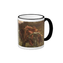 Dame de belle de La sans Merci, Dicksee, art victo Tasse